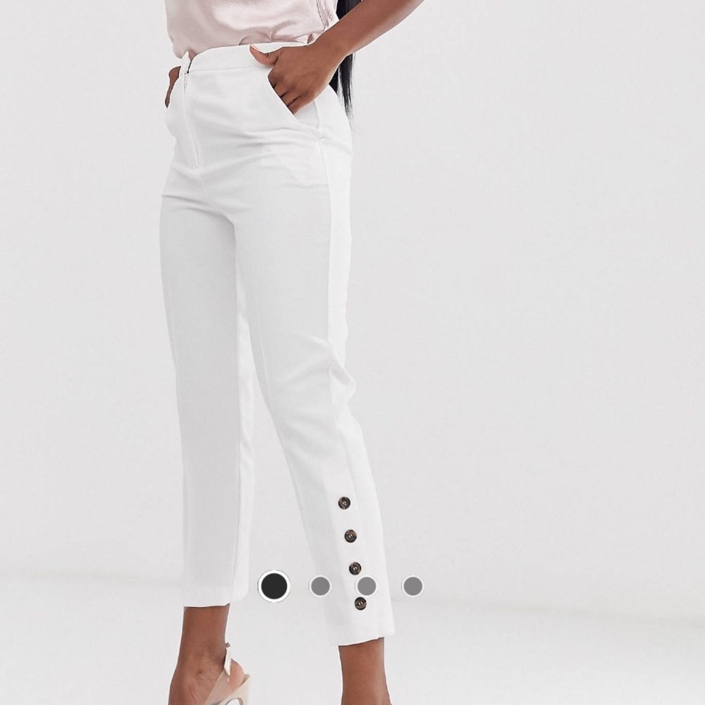 ASOS Design White Dress Pant Straight Leg
